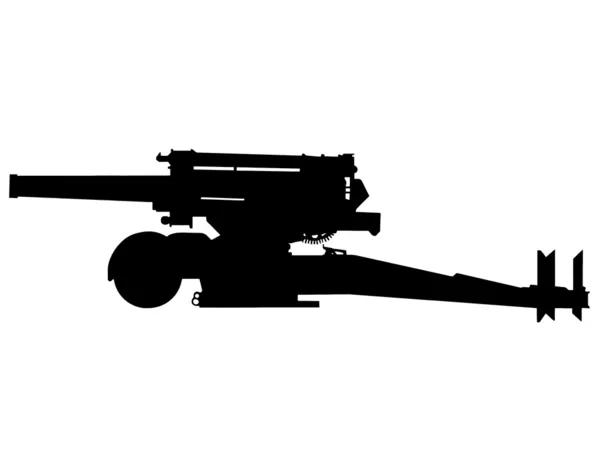 Ww2 Serii Włoski 210Mm Haubica Ciężkiej Artylerii — Wektor stockowy
