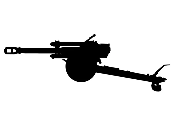 Série Ww2 Howitzer Soviético 152Mm 937 Artilharia Pesada — Vetor de Stock