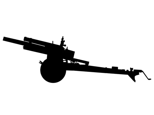 Ww2 Serie Amerikanische 105Mm Haubitze M2A1 Feldkunsttillerie — Stockvektor