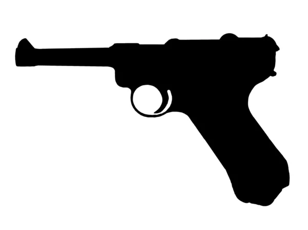Ww2 Serien Tysk Pistole P08 Luger — Stock vektor