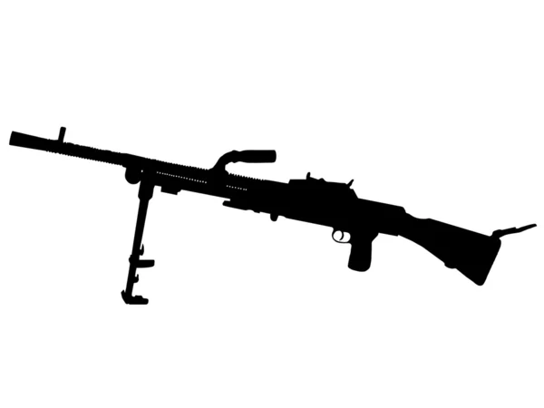 WW2 - ametralladora — Vector de stock