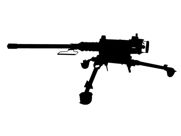 Ww2 Series Amerikaanse Browning Zware Machine Gun — Stockvector