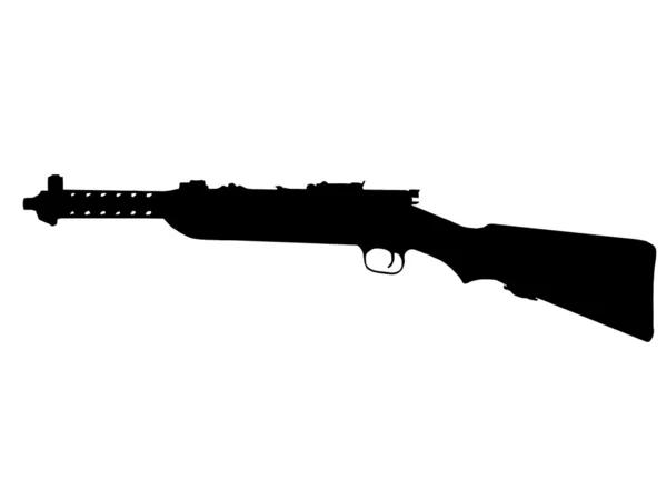 WW2 - Pistola mitragliatrice — Vettoriale Stock
