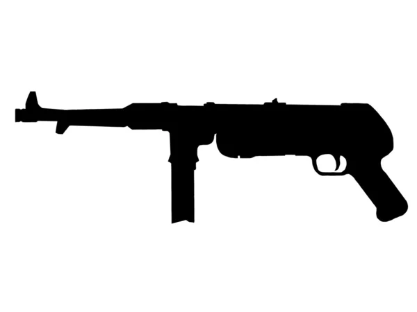 WW2 - sub machine gun — Stockvector