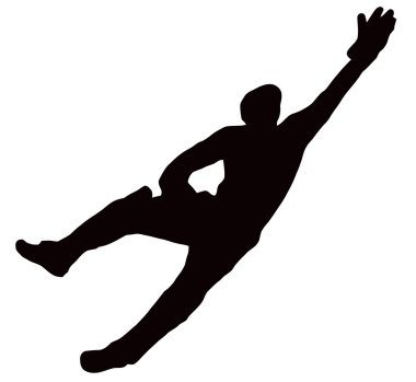 Sport Silhouette - Wicket-Keeper Dive clipart