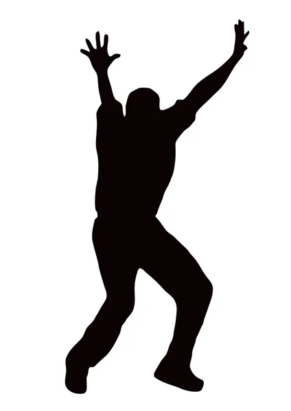 Silhouette de sport Bowler attrayant — Image vectorielle