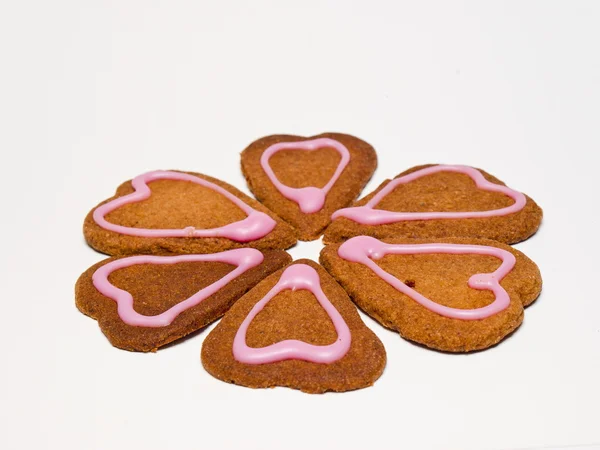 View Cakes Baked Heart Shape — Stock Photo, Image
