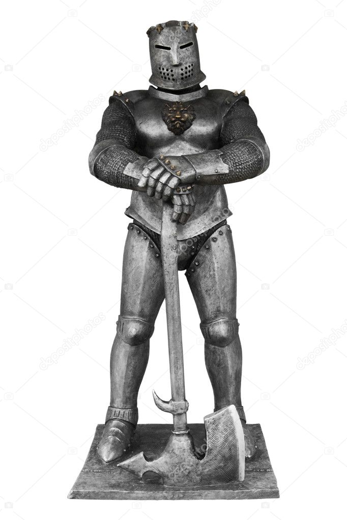 Medieval knight with an axe