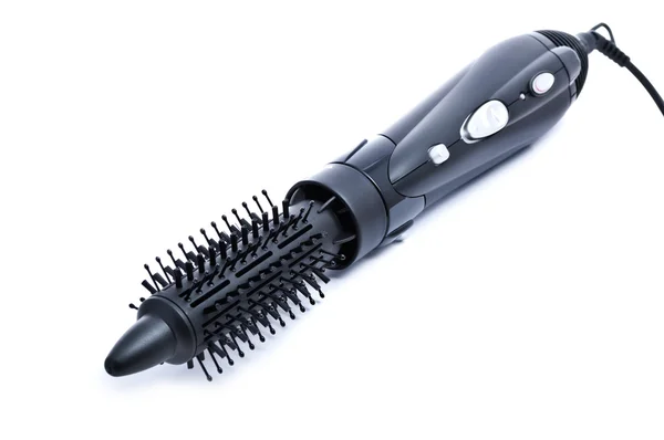 Secador de cabelo preto com pente — Fotografia de Stock