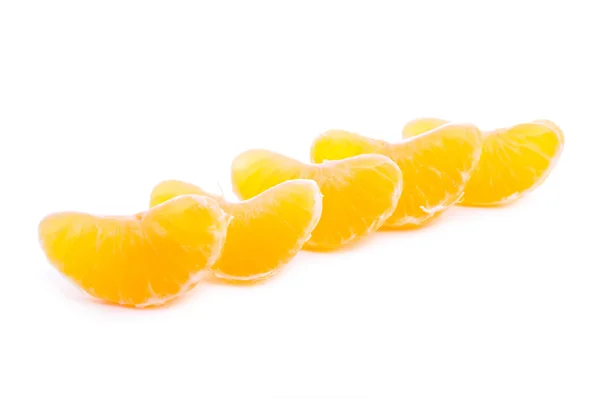 Plátky oloupaných mandarine — Stock fotografie