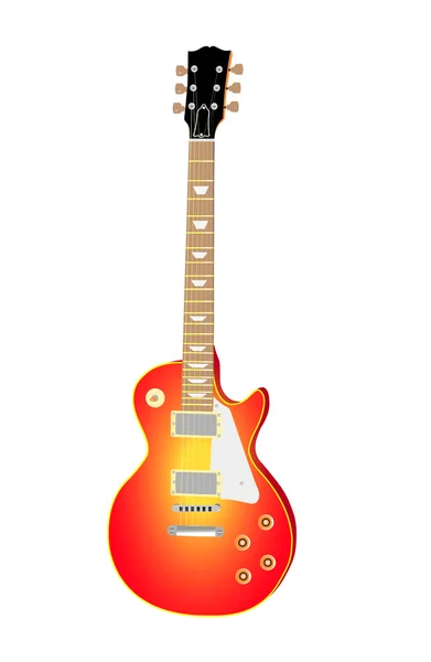 Ilustração Vetorial Detalhada Guitarra Elétrica — Vetor de Stock