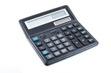 Black office calculator clipart