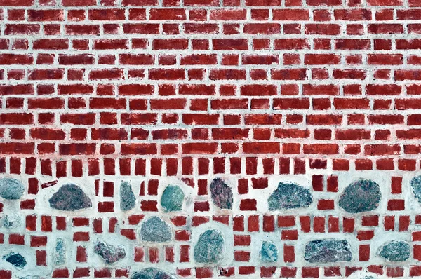 Old brick wall with stones — Stock Photo, Image
