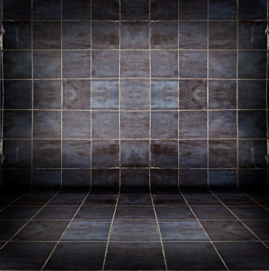 Dark Tiled Room clipart