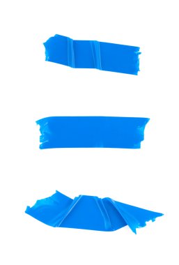 strips van blauwe elektrische tape