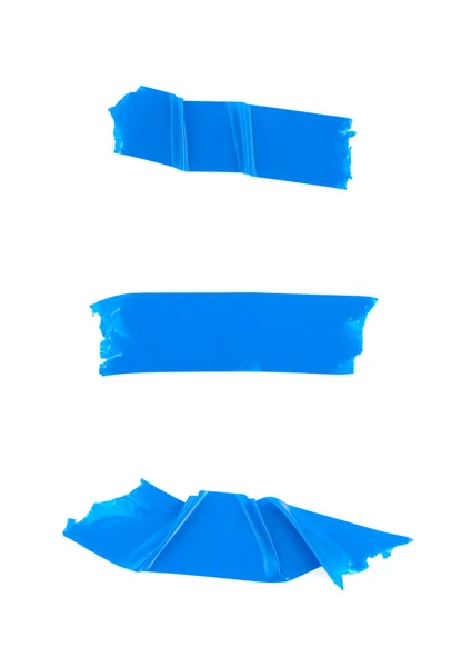 Strips of blue electrical tape — Stock Photo, Image