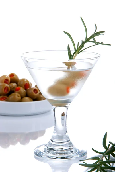 Martini med oliven - Stock-foto
