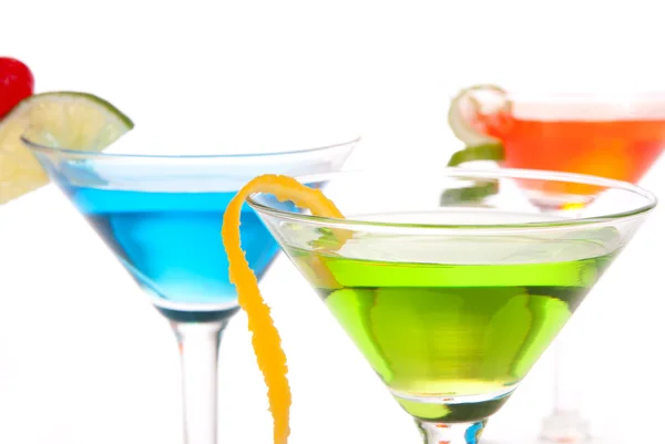 Cítricos Tropicales Martini Cócteles Con Vodka Ron Ligero Ginebra Tequila —  Fotos de Stock