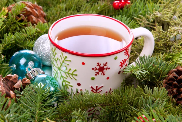 Christmas Mug with drink — Stock Photo, Image