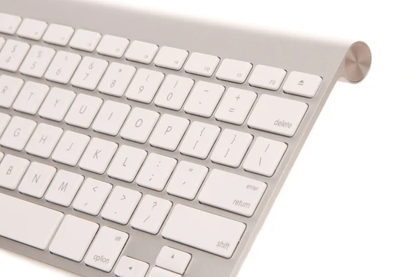 Modern Computer Keyboard Isolated White Background — Stock Photo, Image