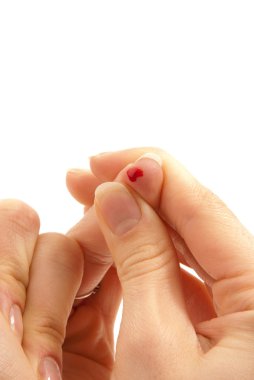 Flesh blood wound from diabetes patient finger clipart