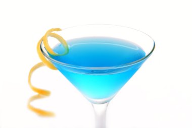 Blue Cosmopolitan cocktail clipart