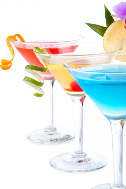 Tropical Martini Cocktails clipart