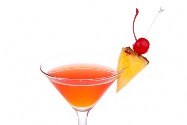 Red Cosmopolitan Cocktail Vodka Rum Triple Sec Red Cranberry Lemon — Stock Photo, Image