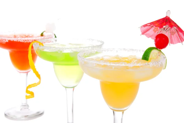Strawberry, lime, apple Margaritas cocktails composition — Stock Photo, Image
