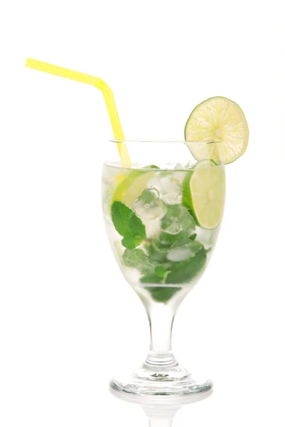 Cocktail Classico Mojito Con Alcool Rum Lime Primavera Menta Sprite — Foto Stock