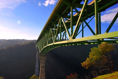 Auburn Bridge Foresthill California highest 730 feet american river north fork over blue sky background clipart