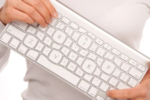 Moderk white keyboard — Stock Photo, Image