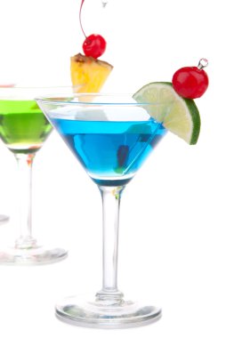 Top Martini Cocktails drinks composition clipart