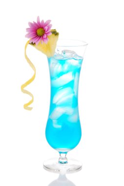 Blue hawaiian curacao cold cocktail clipart
