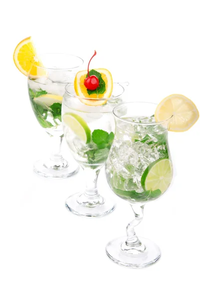 Tre citrus mojito drinkar rad alkohol — Stockfoto