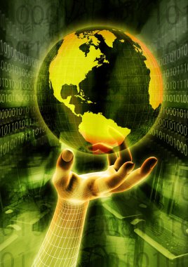 The world is in hand clipart