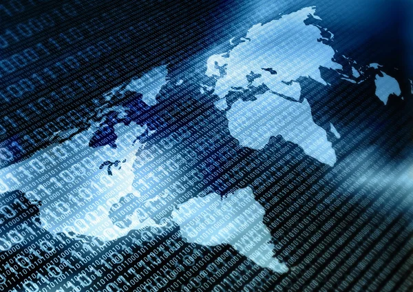 Worldwide digital dataöverföring — Stockfoto
