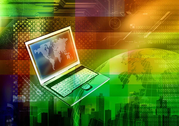 Internet laptop concept — Stockfoto
