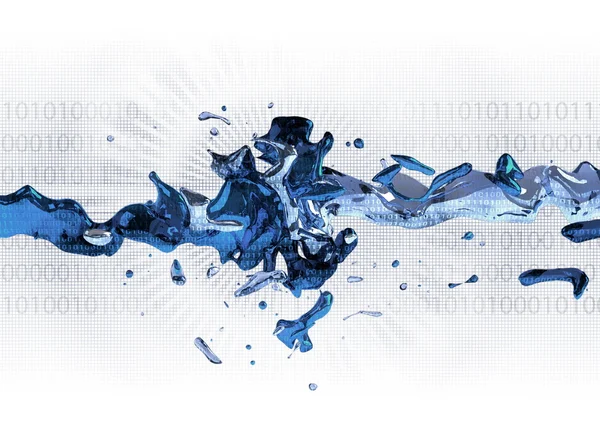 Liquid Information Splash — Stock Photo, Image