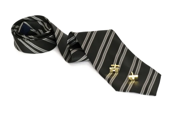 Krawatte und Manschettenknopf — Stockfoto