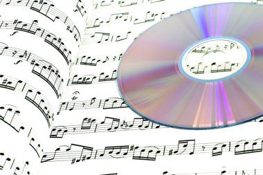 Score and music CD. clipart