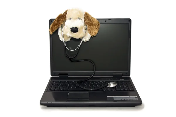 stock image Computer and toy