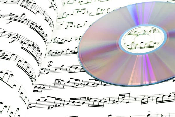 stock image Score and music CD.