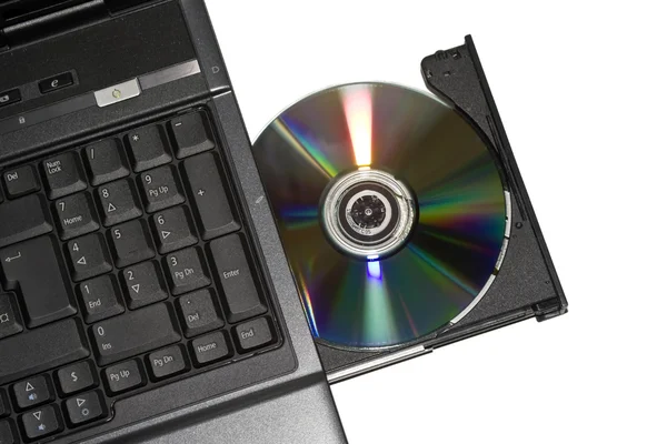 stock image Laptop and disc