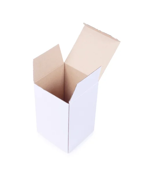 Empty white box packaging. — Stock Photo, Image