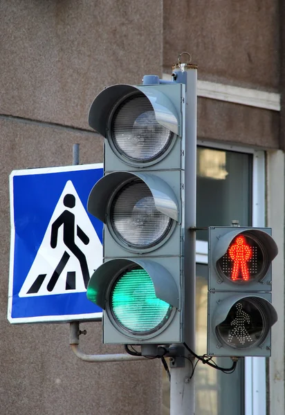 stock image Traffic light at a crossroads