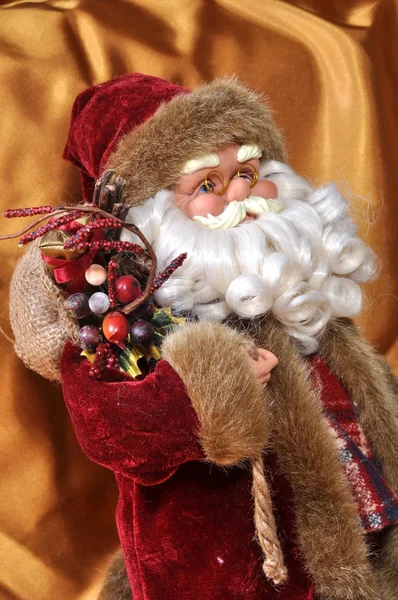 stock image In a profile with a bag Santa Claus