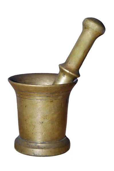 Old, metal mortar — Zdjęcie stockowe