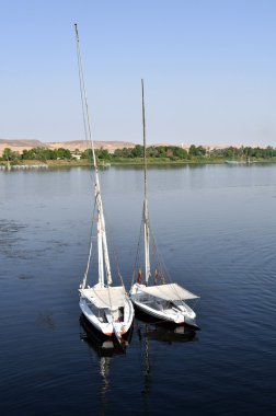 Nil Nehri için lodkin. Aswan. Mısır