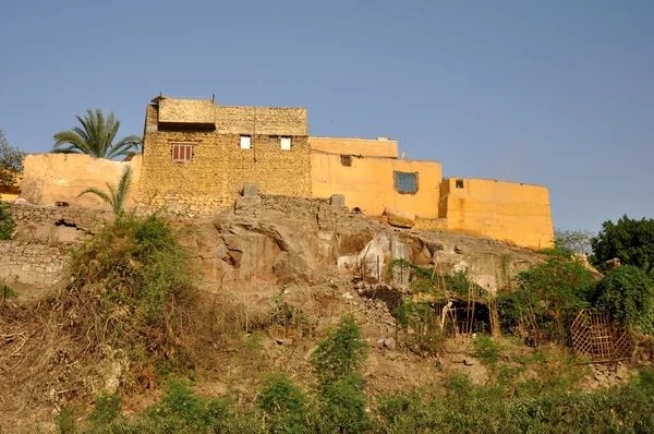 As casas egípcias em Aswan — Fotografia de Stock